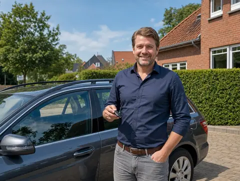 Verkäufer aus Brilon mit dem verkauften Fahrzeug