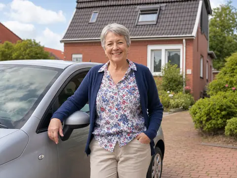 Verkäufer aus Medebach mit dem verkauften Fahrzeug